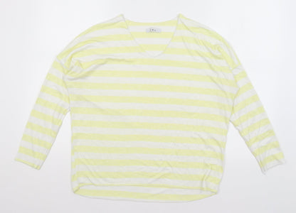 Womens UK Size M Preworn Yellow Basic T-Shirt