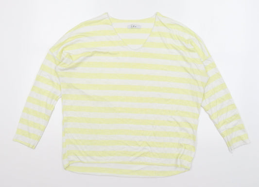 Womens UK Size M Preworn Yellow Basic T-Shirt