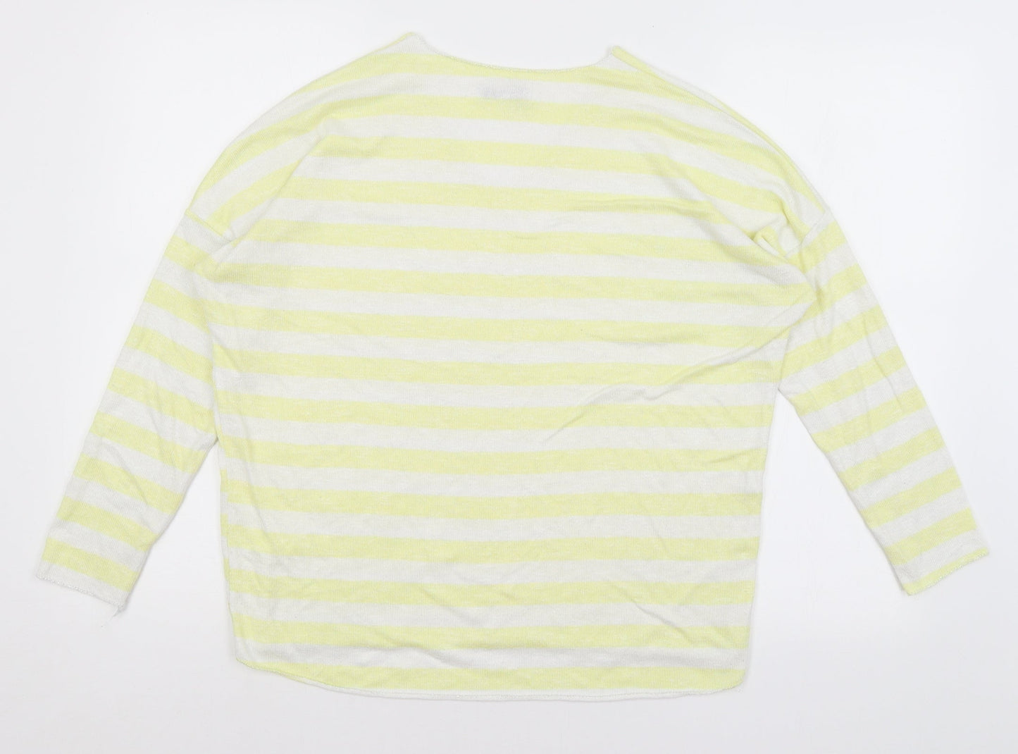 Womens UK Size M Preworn Yellow Basic T-Shirt