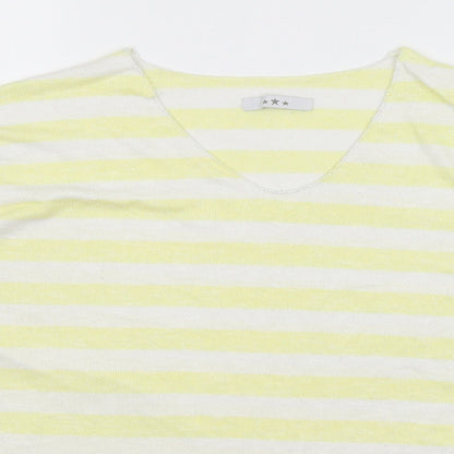 Womens UK Size M Preworn Yellow Basic T-Shirt
