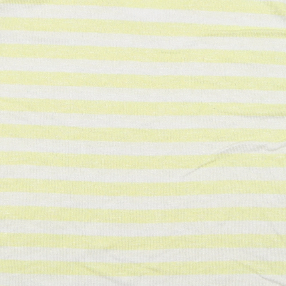Womens UK Size M Preworn Yellow Basic T-Shirt