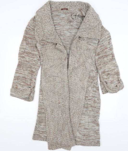 Womens UK Size 12 Savoir Brown Cardigan Jumper