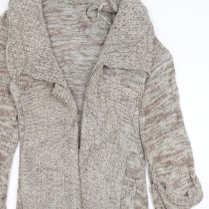 Womens UK Size 12 Savoir Brown Cardigan Jumper