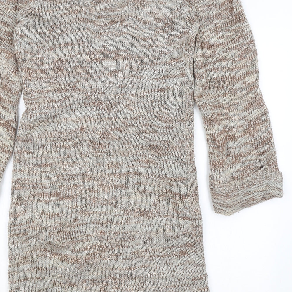 Womens UK Size 12 Savoir Brown Cardigan Jumper