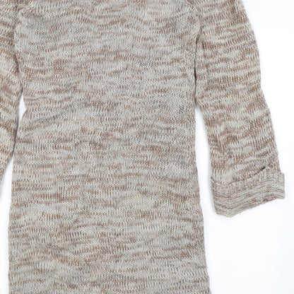 Womens UK Size 12 Savoir Brown Cardigan Jumper