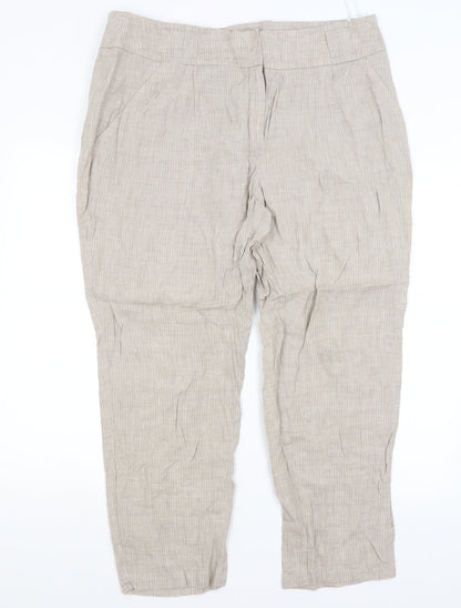 Autograph Womens Beige   Trousers  Size 18 L26 in