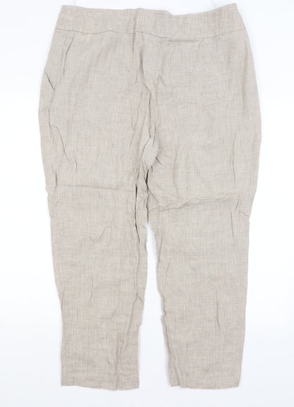Autograph Womens Beige   Trousers  Size 18 L26 in