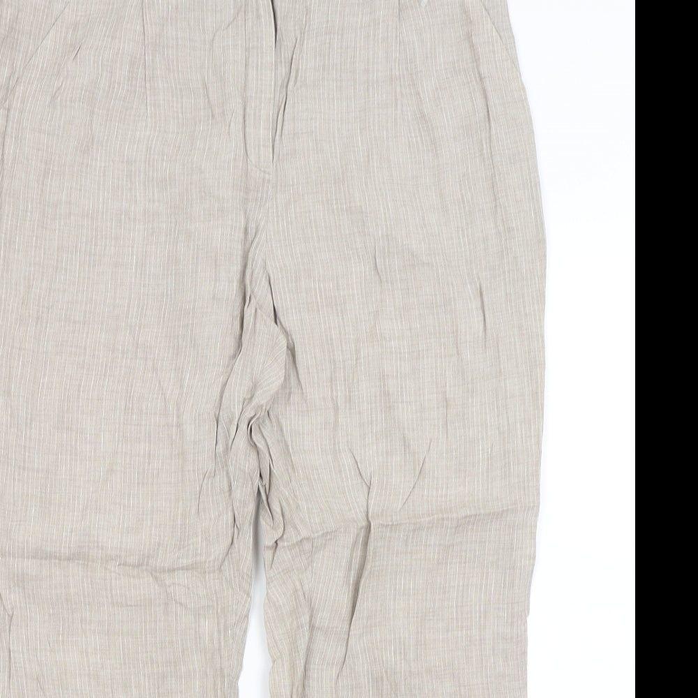 Autograph Womens Beige   Trousers  Size 18 L26 in