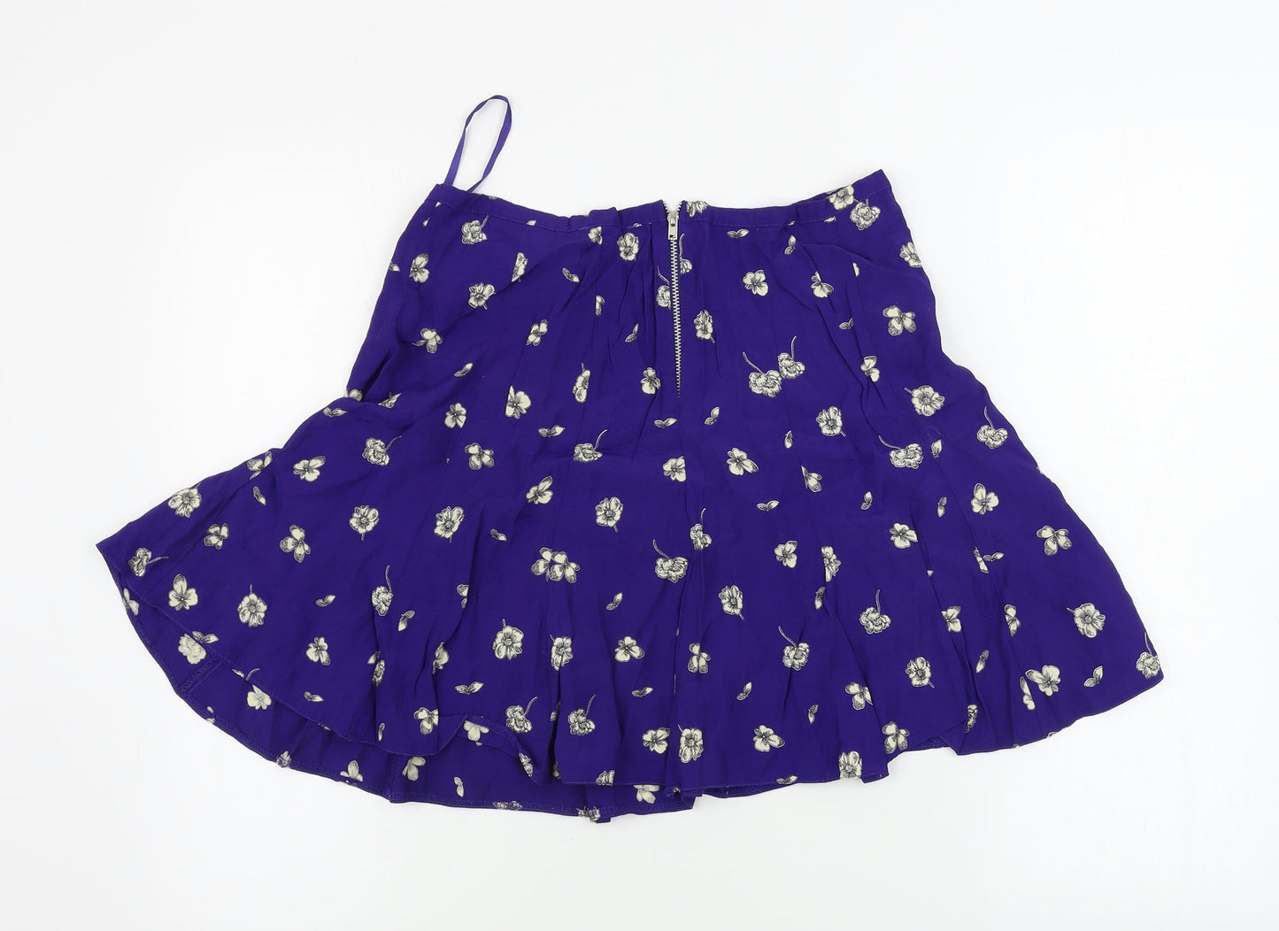 F&F  Womens Purple Floral  A-Line Skirt Size 26 in