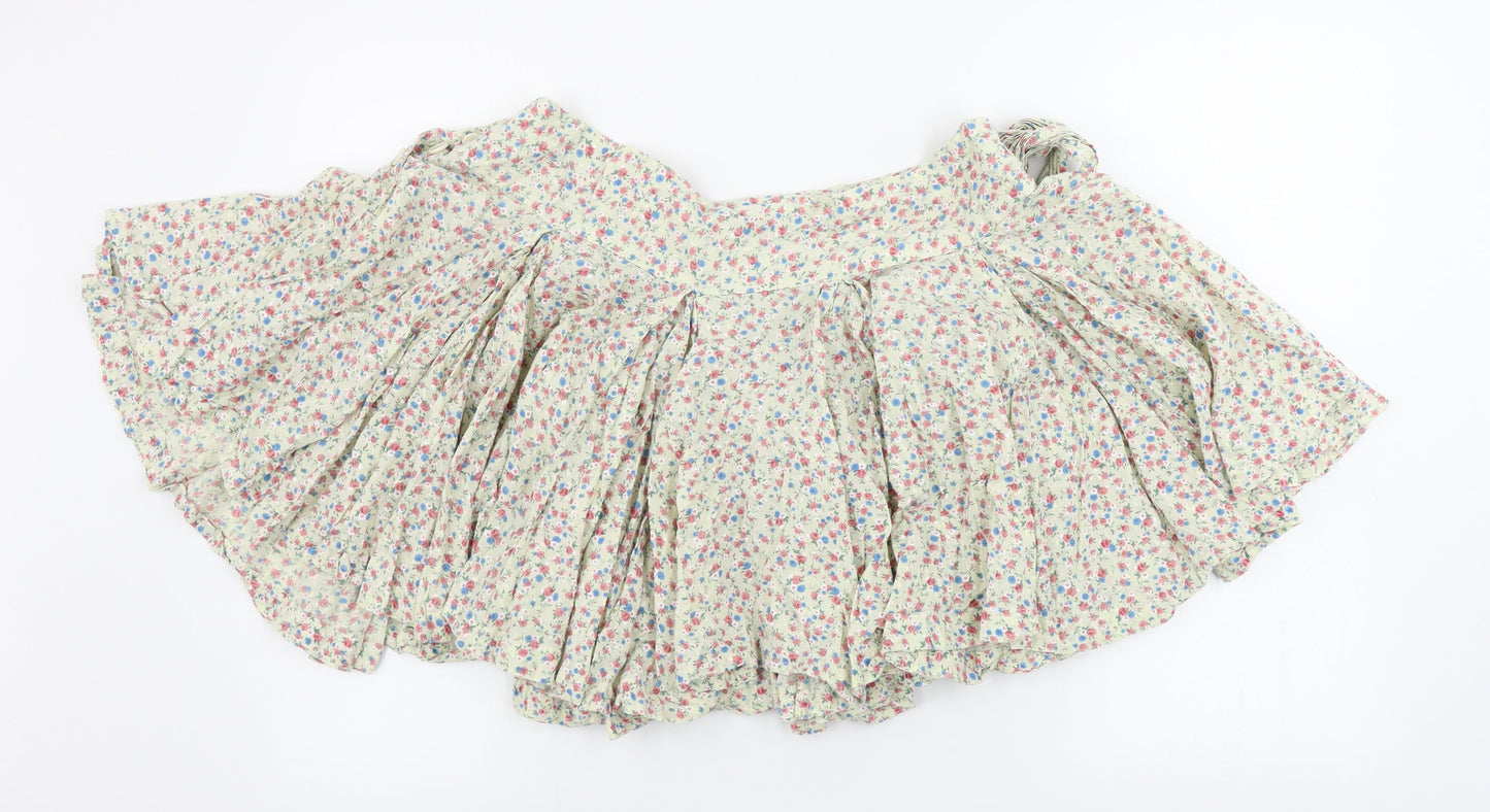 New Look  Womens Beige Floral  A-Line Skirt Size 32 in