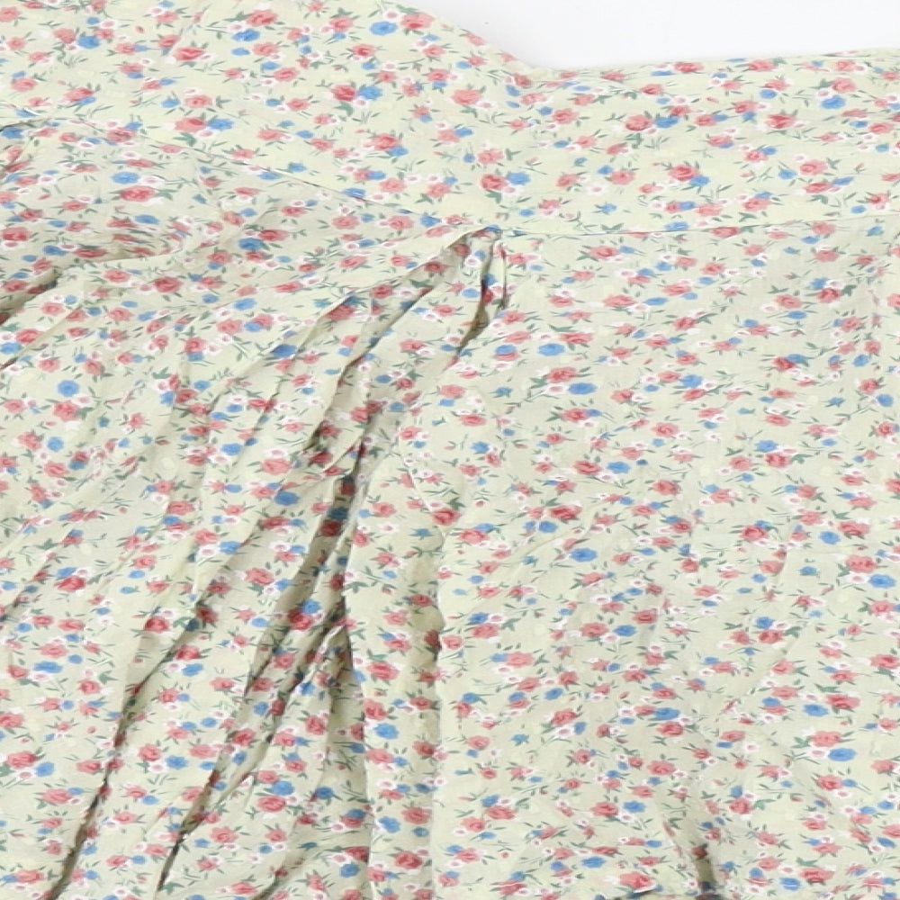 New Look  Womens Beige Floral  A-Line Skirt Size 32 in