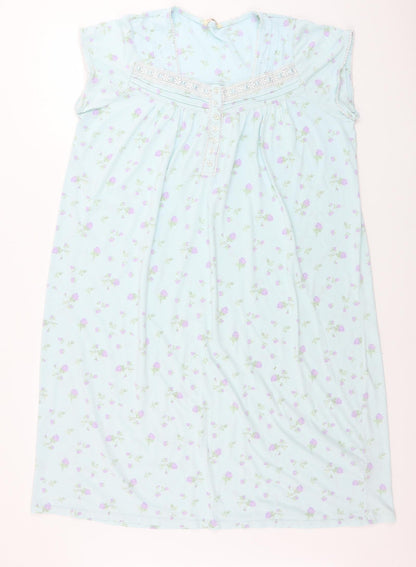 Classic Womens Blue Floral  A-Line  Size 16
