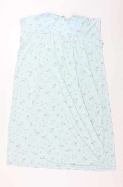 Classic Womens Blue Floral  A-Line  Size 16