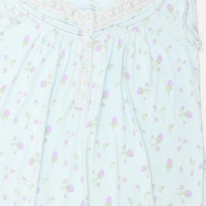 Classic Womens Blue Floral  A-Line  Size 16
