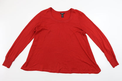 Womens UK Size 2XL H&M Red Pullover Jumper