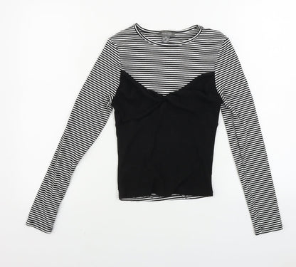 Primark  Womens White Striped  Pullover Jumper Size XS