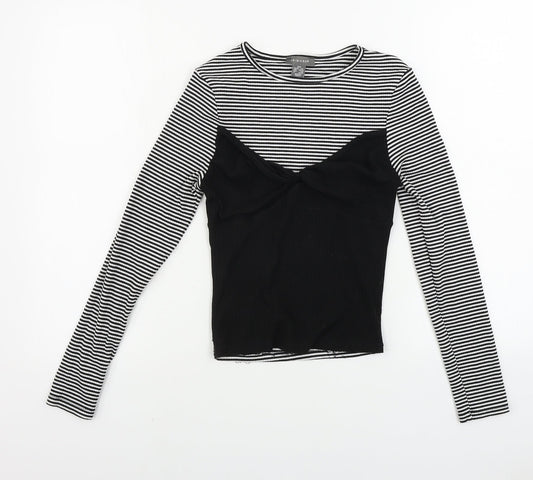 Primark  Womens White Striped  Pullover Jumper Size XS