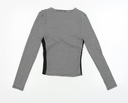 Primark  Womens White Striped  Pullover Jumper Size XS