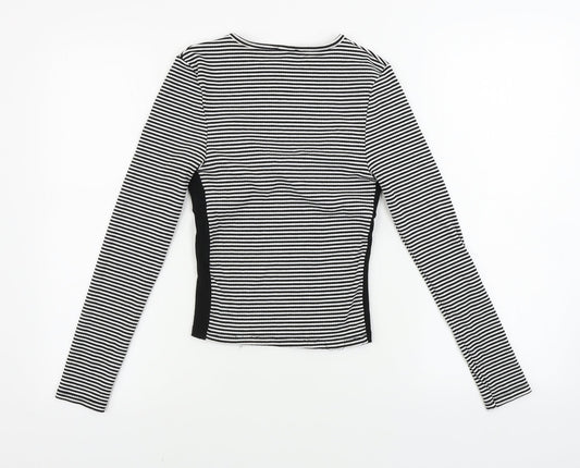 Primark  Womens White Striped  Pullover Jumper Size XS