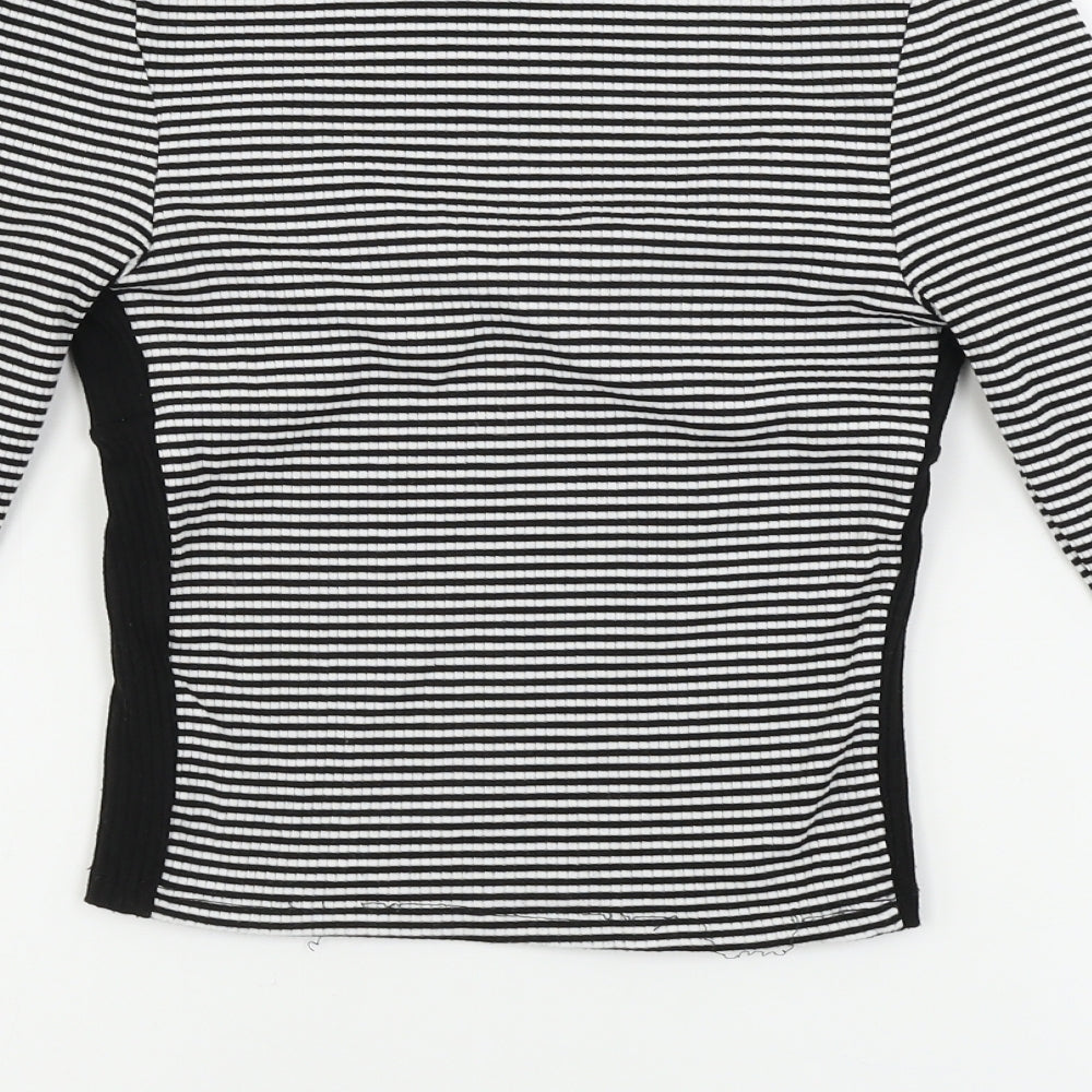 Primark  Womens White Striped  Pullover Jumper Size XS