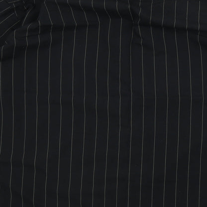 Mens UK Size 15 Cedar Wood State Black  Button-Up Long Sleeve Casual Shirt
