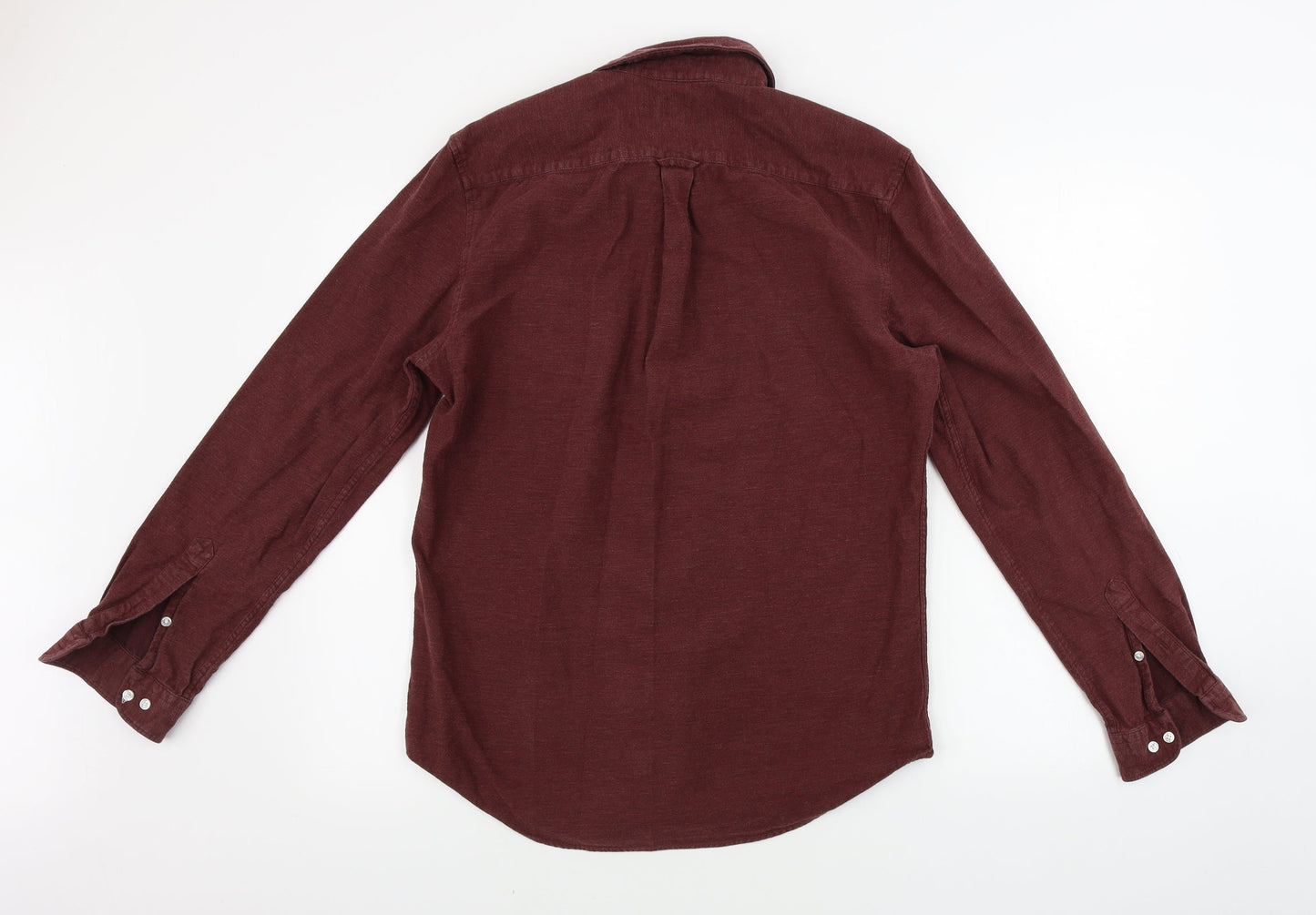 Mens UK Size M NEXT Brown  Button-Up Long Sleeve Casual Shirt