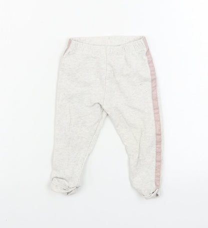 F&F  Girls Beige   Sweatpants Trousers Size 9-12 Months