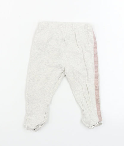 F&F  Girls Beige   Sweatpants Trousers Size 9-12 Months