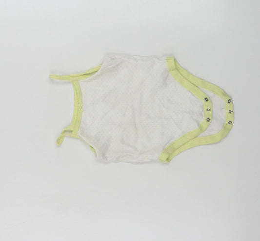 Nutmeg  Girls White   Basic Tank Size 12-18 Months