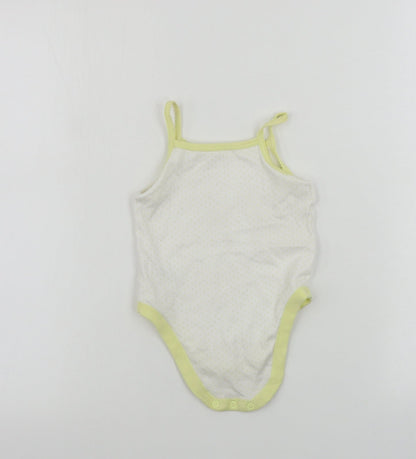 Nutmeg  Girls White   Basic Tank Size 12-18 Months