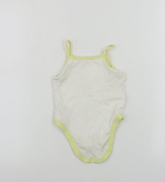 Nutmeg  Girls White   Basic Tank Size 12-18 Months
