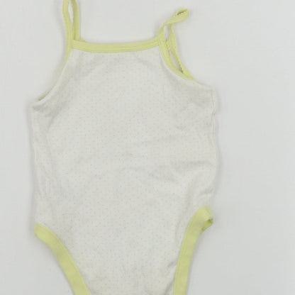 Nutmeg  Girls White   Basic Tank Size 12-18 Months
