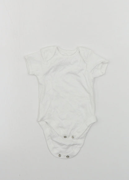 George  Boys White   Babygrow One-Piece Size 0-3 Months