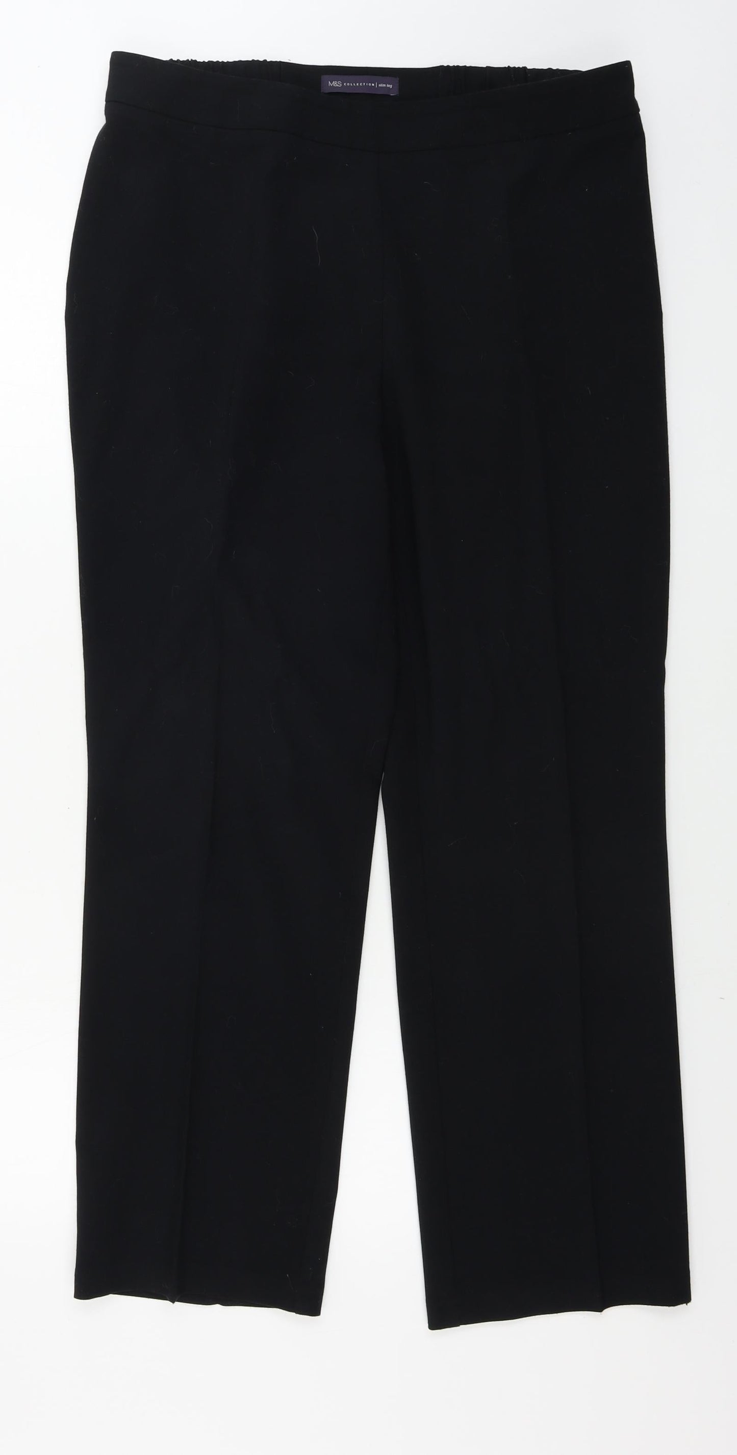 Womens UK Size 14 Marks and Spencer Regular Fit  Black Trousers