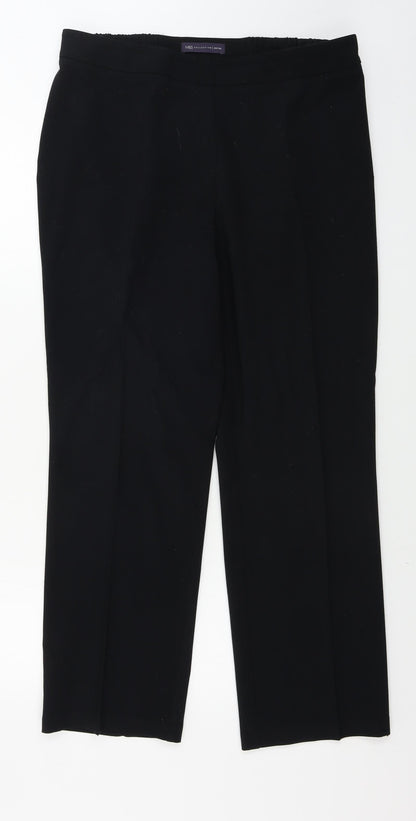 Womens UK Size 14 Marks and Spencer Regular Fit  Black Trousers