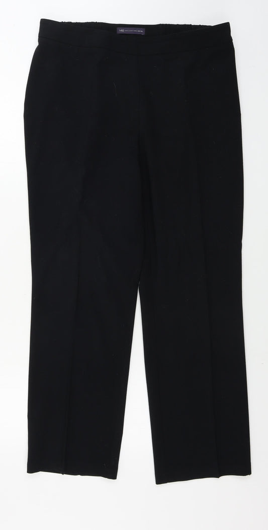 Womens UK Size 14 Marks and Spencer Regular Fit  Black Trousers