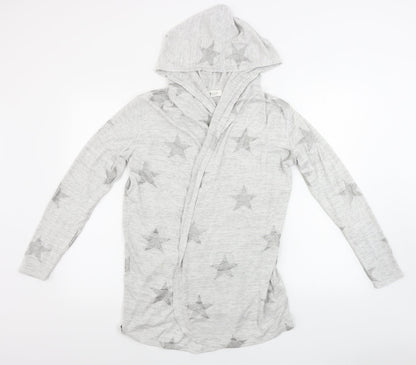 H&M  Girls Grey   Cardigan Jumper Size 14 Years  - Star pattern