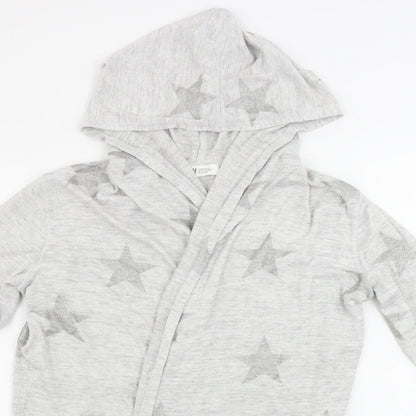 H&M  Girls Grey   Cardigan Jumper Size 14 Years  - Star pattern