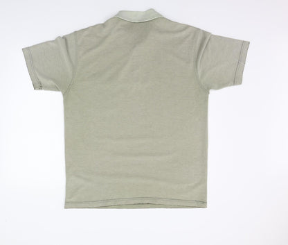Goldmen Mens Green Striped   Polo Size XL