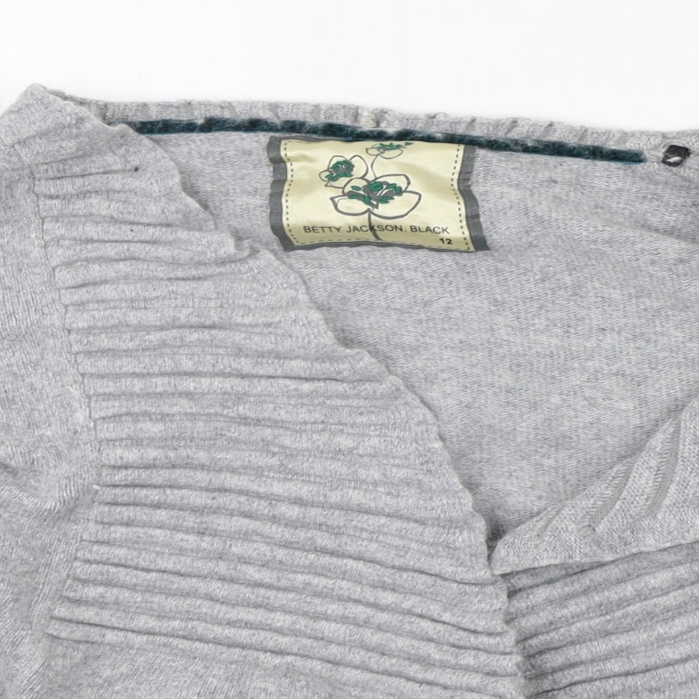 Womens UK Size 12 Debenhams Grey Cardigan Jumper