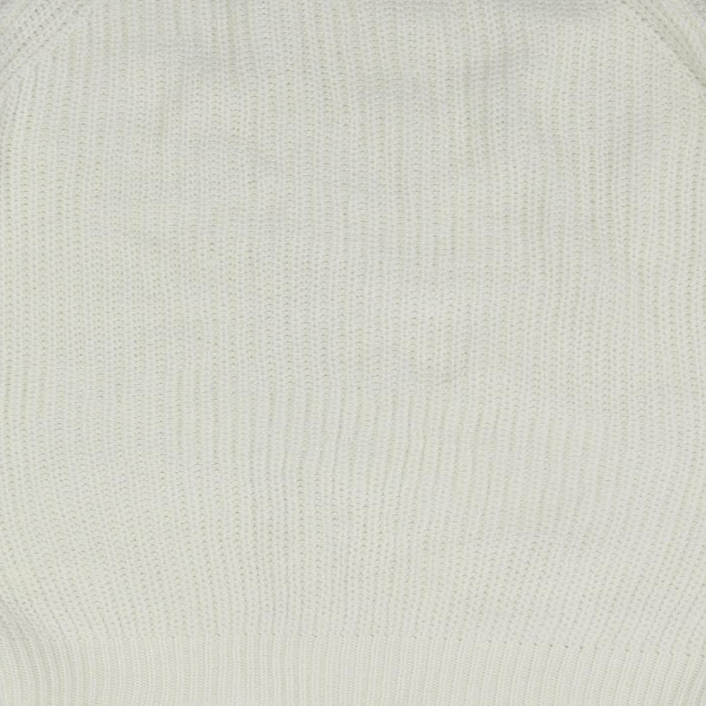 Boohoo Womens White   Pullover Jumper Size S