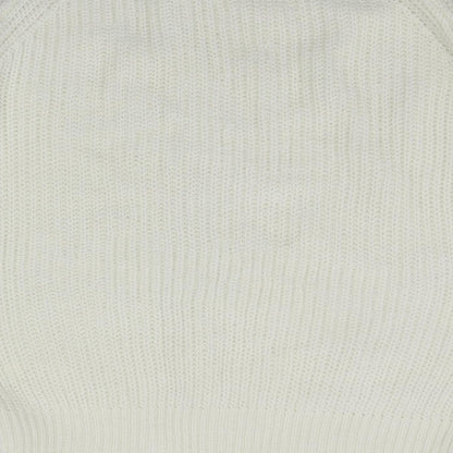 Boohoo Womens White   Pullover Jumper Size S