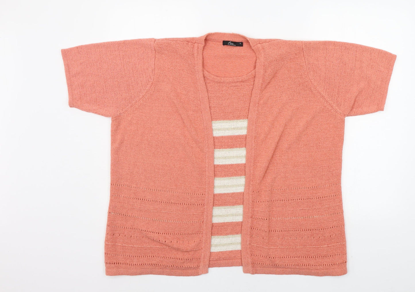 Womens UK Size XL bm Collection Orange Pullover Jumper