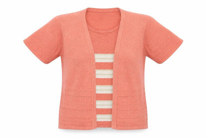 Bonmarché Womens Orange Striped Pullover Jumper Size XL