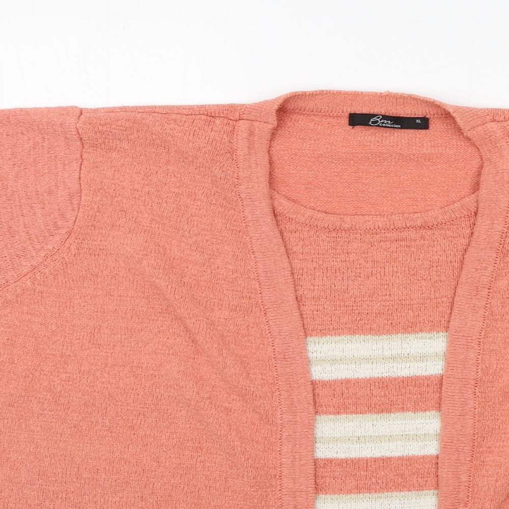 Womens UK Size XL bm Collection Orange Pullover Jumper