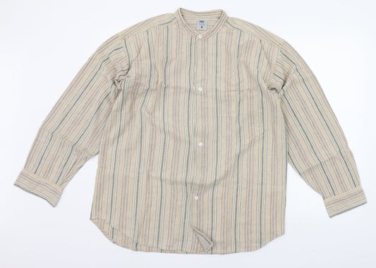 Mens UK Size M MC Casuals Beige  Button-Up Short Sleeve Casual Shirt