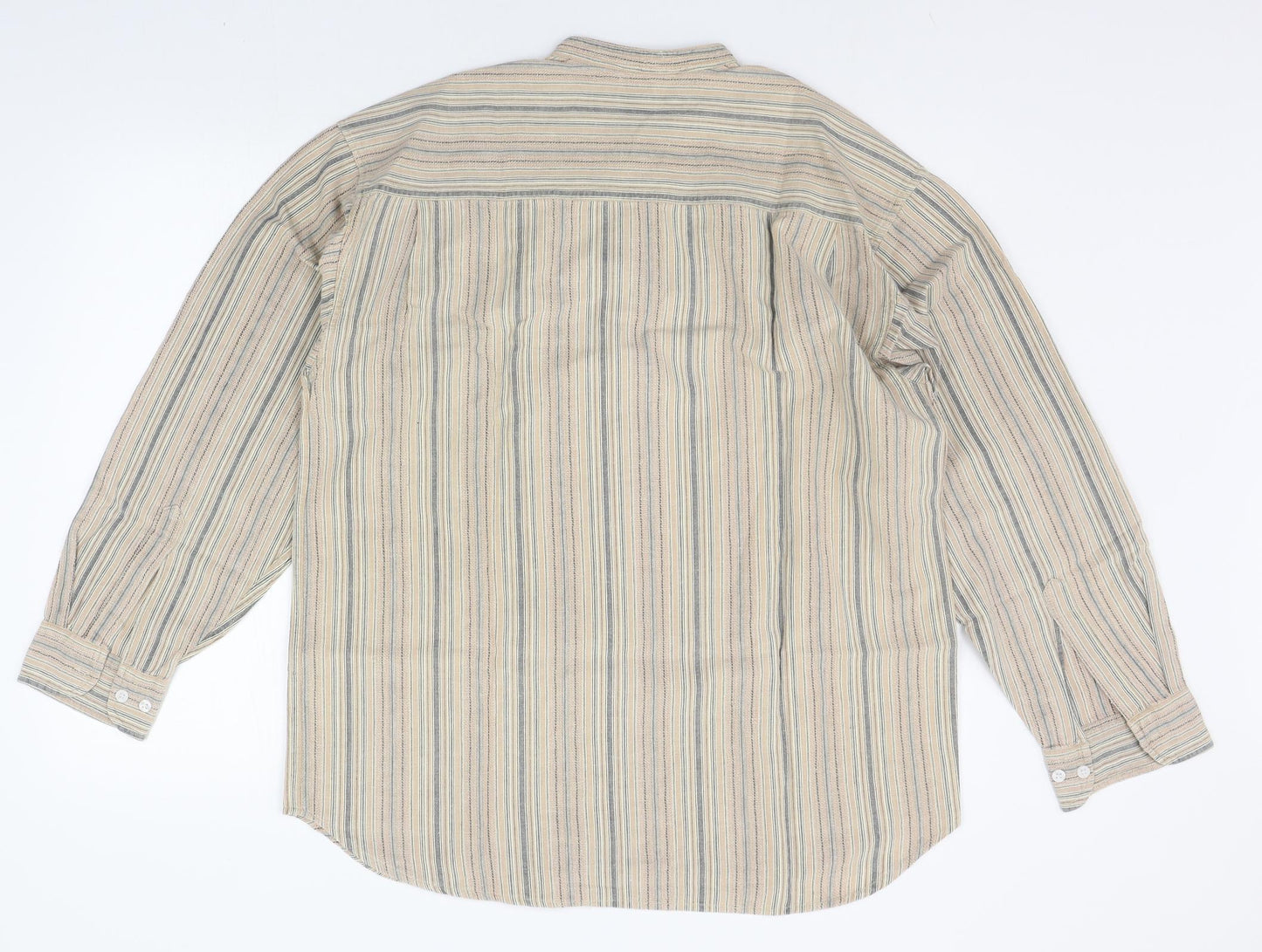 Mens UK Size M MC Casuals Beige  Button-Up Short Sleeve Casual Shirt