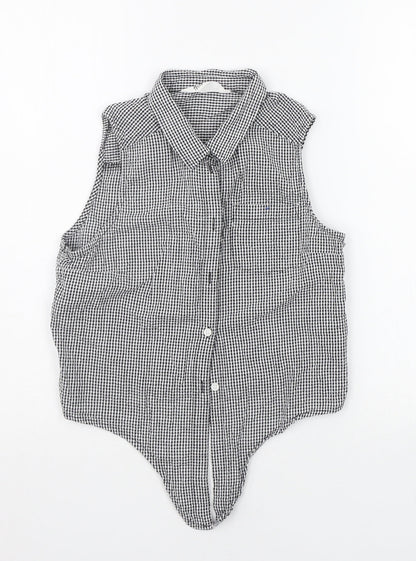 H&M Boys Grey Check  Basic Button-Up Size 12-13 Years