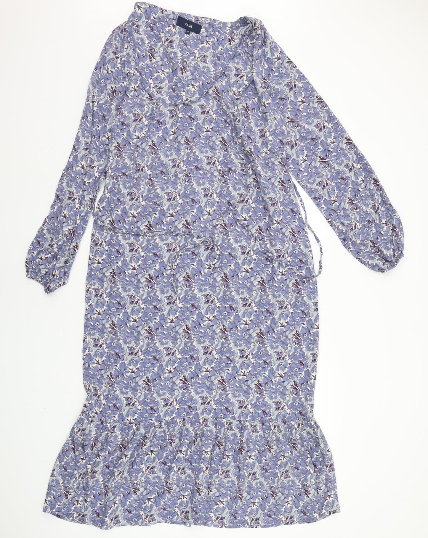 NEXT Womens Blue Geometric  A-Line  Size 12