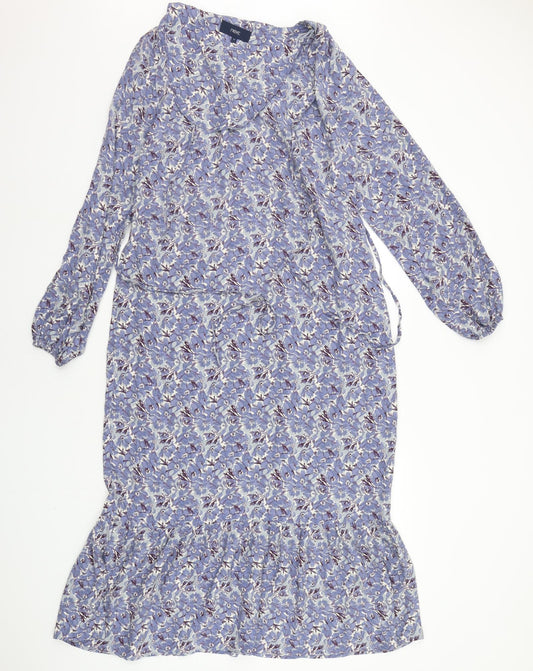 NEXT Womens Blue Geometric  A-Line  Size 12